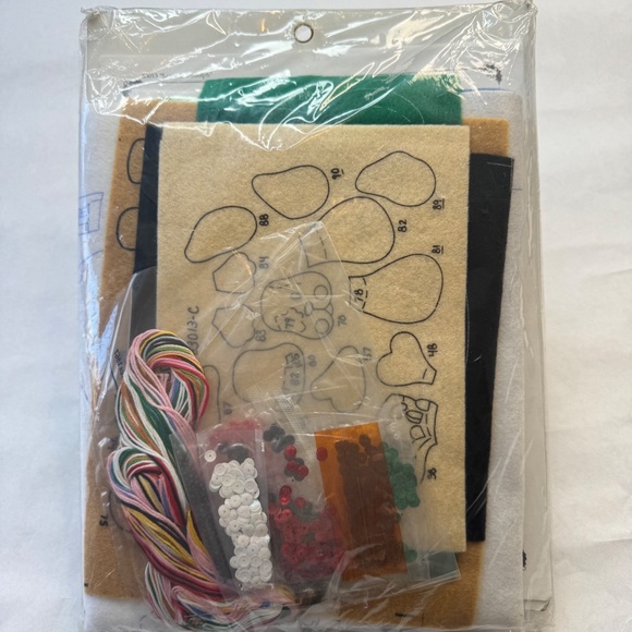 VTG Bucilla 1993 “SANTA & RUDOLPH" Felt Christmas Stocking Kit 18" 83013 NIP - Picture 10 of 10